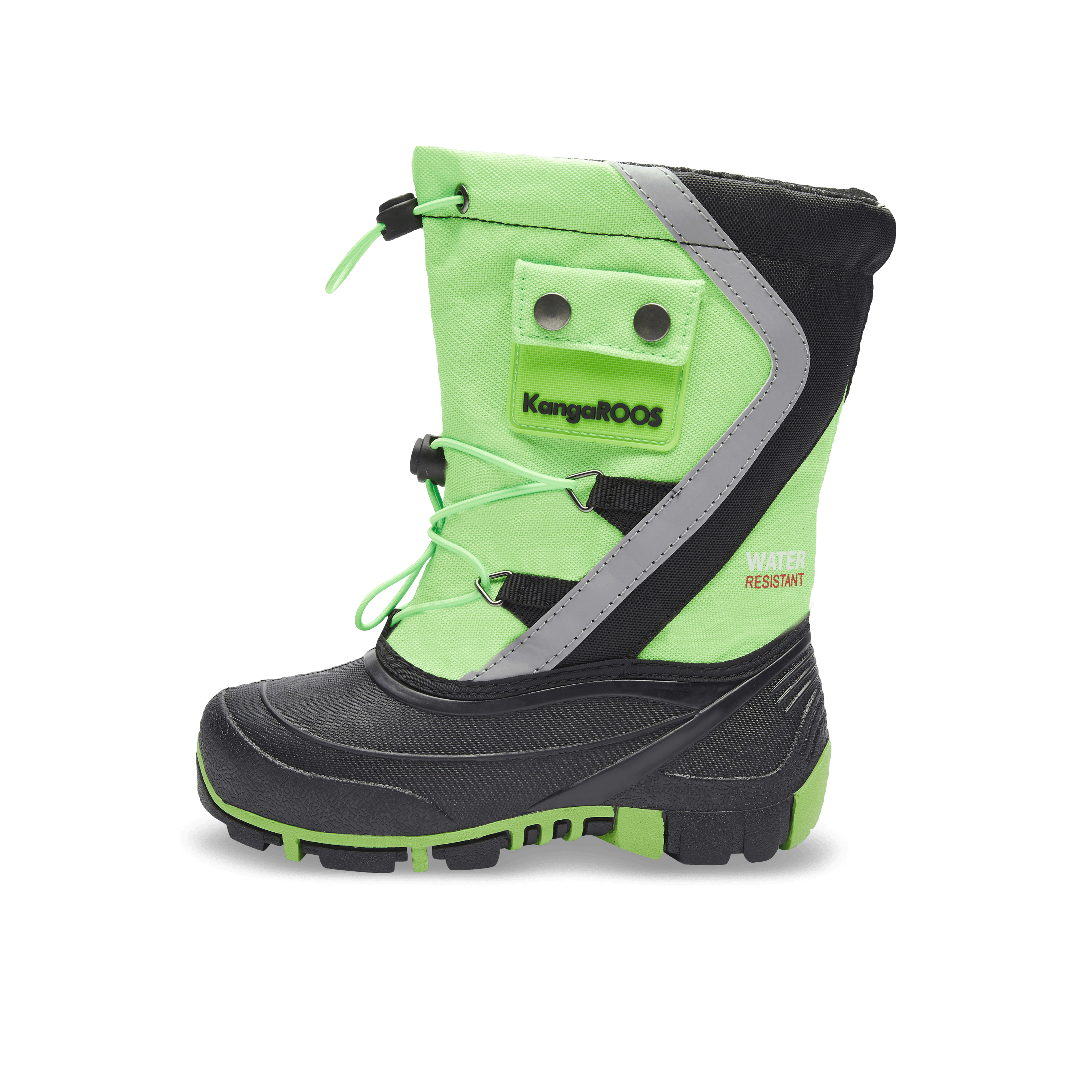 Grüner Winterstiefel von KangaRoos mit Schnellverschluss und dicker Sohle